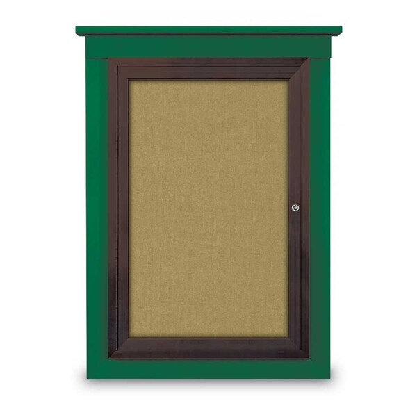 United Visual Products Sliding Glass Enclosed Letterboard, 96"x3 UV9013ACS-BRONZE-GREY - main